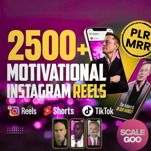 2,500+ Motivational Reels Pack (PLR + MRR) – Viral TikTok, Instagram & YouTube Shorts Content